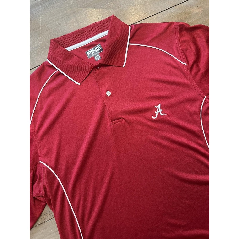 Alabama Crimson Tide Shirt‎ Mens Medium NCAA Football Golf Polo Ping Performance